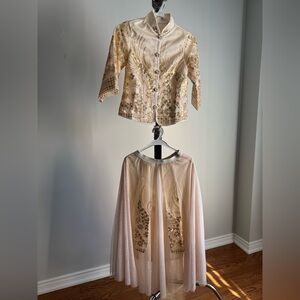 Modern Embroidered Cheongsam Set – 2 Piece